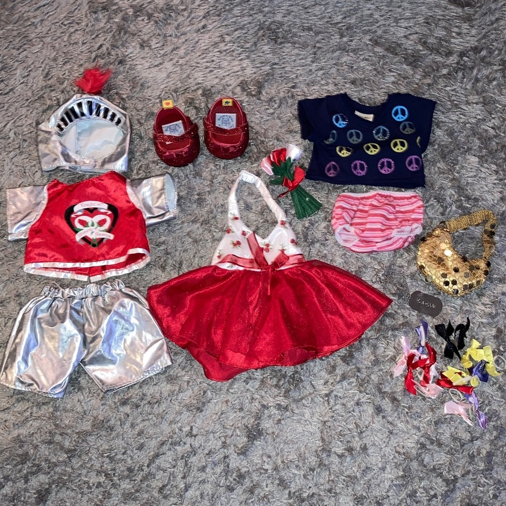 11 + piece build-a-bear dress limited too shirt + Costume Set ruby shoes